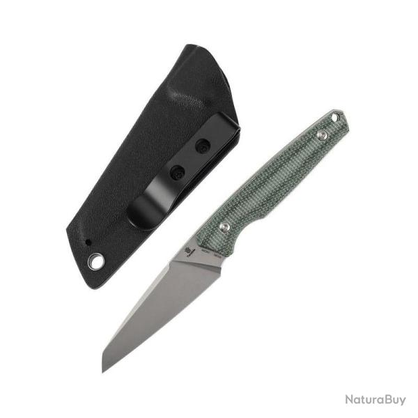 Couteau Tenable Parr Lame Acier 14C28N Manche Micarta Vert �tui Kydex G011B5