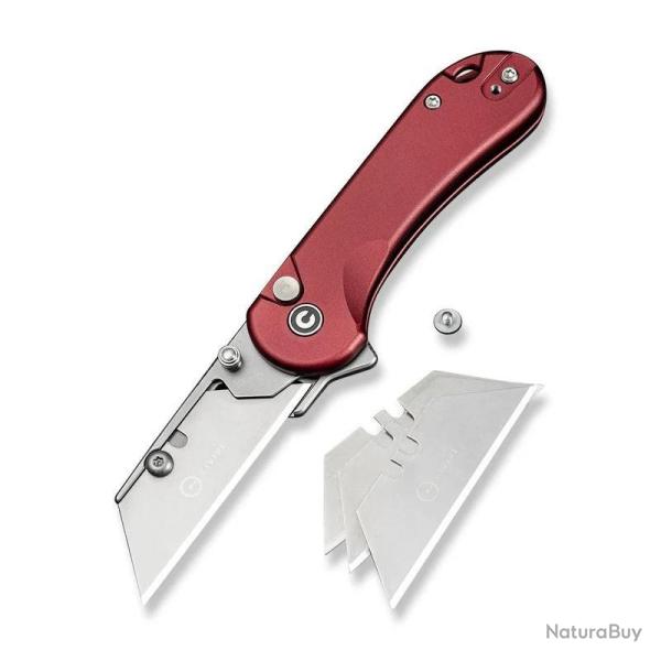 Couteau Civivi Elementum Utility Lames 6Cr13 Manche Aluminium Bordeaux Button Lock CIVC23039B5