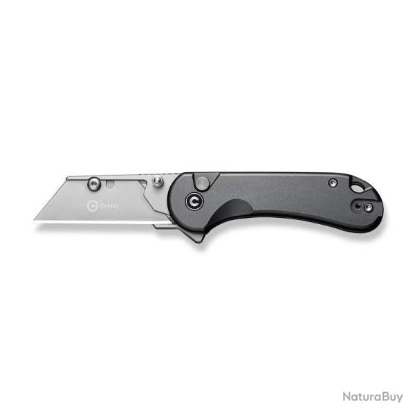 Couteau Civivi Elementum Utility Lames 6Cr13 Manche Aluminium Gris Button Lock CIVC23039B4