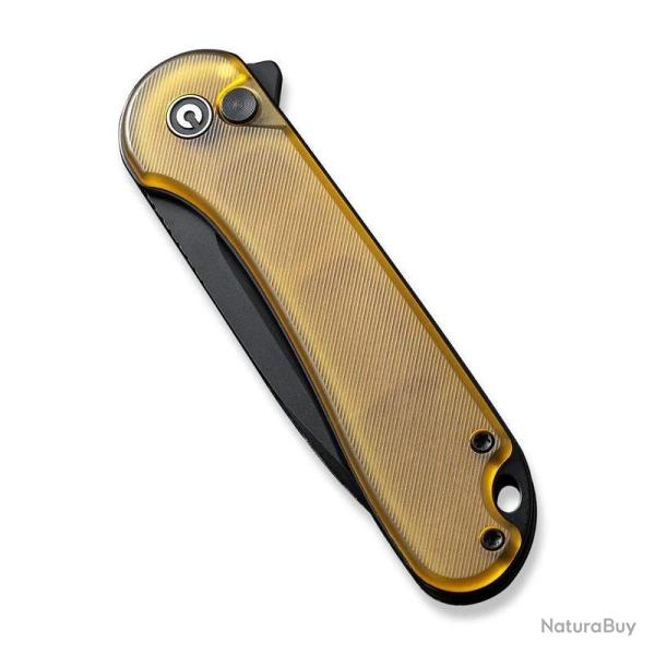 Couteau Civivi Elementum II Lame Acier Nitro-V Noire Manche Ultem Noir Button Lock CIVC18062P8
