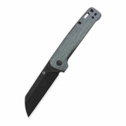 Couteau QSP Penguin V2 Lame Acier D2 Noire Manche Micarta Denim Linerlock QS130V2B2