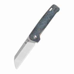 Couteau QSP Penguin V2 Lame Acier D2 Two-Tone Manche Micarta Denim Linerlock QS130V2B1