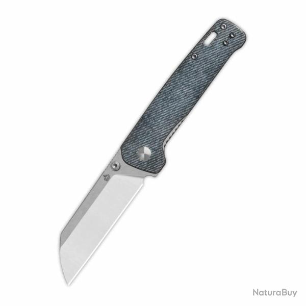 Couteau QSP Penguin V2 Lame Acier D2 Two-Tone Manche Micarta Denim Linerlock QS130V2B1