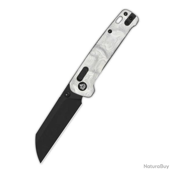 Couteau QSP Penguin Lame Acier 14C28N Noire Manche G10 Aluminium Glyde Lock QS130GLG2