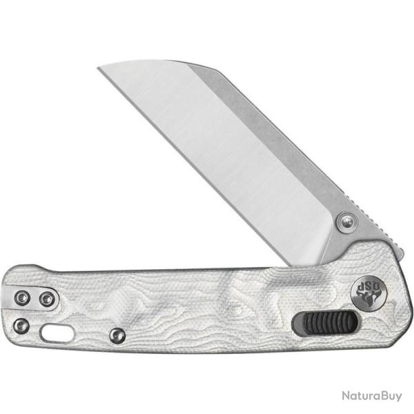 Couteau QSP Penguin Lame Acier 14C28N Manche G10 Aluminium Glyde Lock QS130GLG1