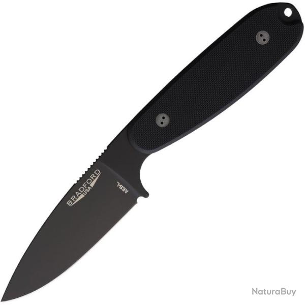 Couteau Fixe Bradford Guardian 3.5 Ultralite Lame Acier AEB-L Manche G10 Noir �tui BRAD35U001BA