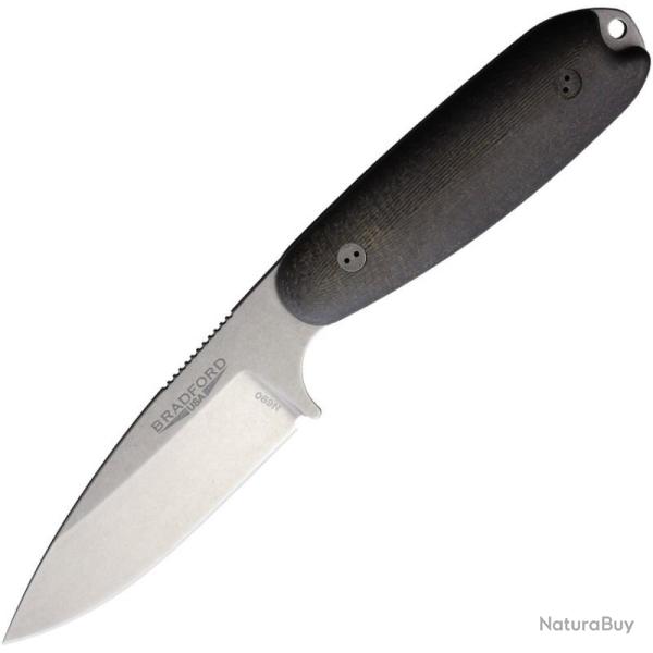 Couteau Fixe Bradford Guardian 3.5 Lame Acier N690 Manche Micarta Vert OD �tui Cuir USA BRAD35S134