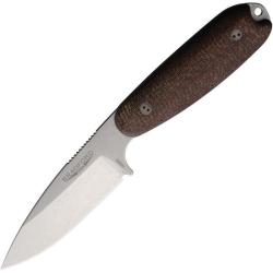 Couteau Fixe Bradford Guardian 3.5 Lame Acier N690 Manche Micarta Marron &Eacute;tui Cuir USA BRAD35S132