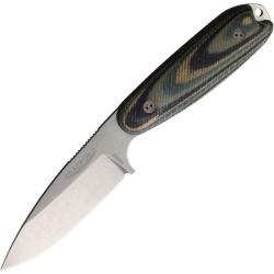 Couteau Fixe Bradford Guardian 3.5 Lame Acier N690 Manche G-Wood Vert For&ecirc;t &Eacute;tui Cuir USA BRAD35S128