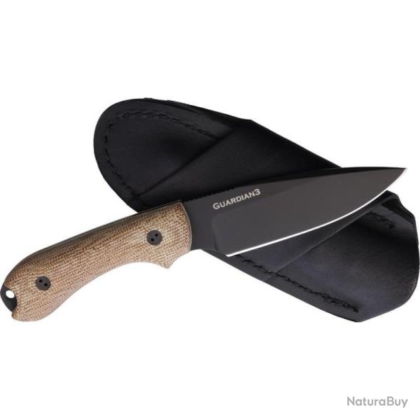 Couteau Fixe Bradford Guardian 3 Lame Acier N690 Manche Micarta Naturel �tui Cuir USA BRAD3FE104B
