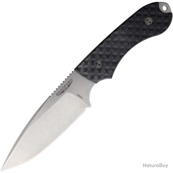 Couteau Fixe Bradford Guardian 4.2 Lame Acier N690 Manche Micarta Noir �tui Cuir USA BRAD42FE001