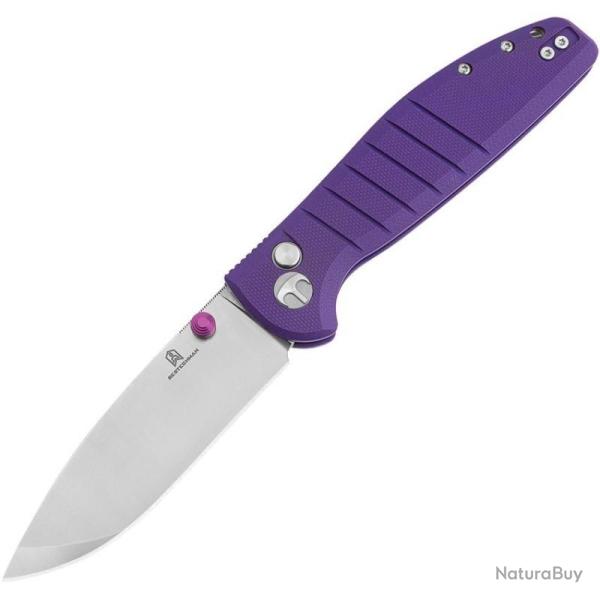 Couteau Bestech Knives Bestechman Goodboy Lame Acier D2 Manche G10 Violet Verrouillage BTKMK04G