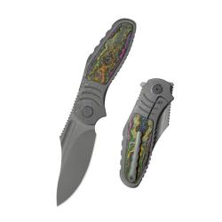 Couteau KB Stroller Lame Acier CPM 20CV Manche Titane Gris Fonc&eacute; et Carbone Camo Framelock KUB384B
