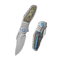 Couteau Pliant KB Stroller Lame Acier CPM 20CV Manche Titane Gris et Carbone Camo Framelock KUB384A