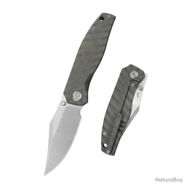 Couteau Pliant KB Classico Lame Acier M390 Manche Titane Flamm� Framelock KUB478B