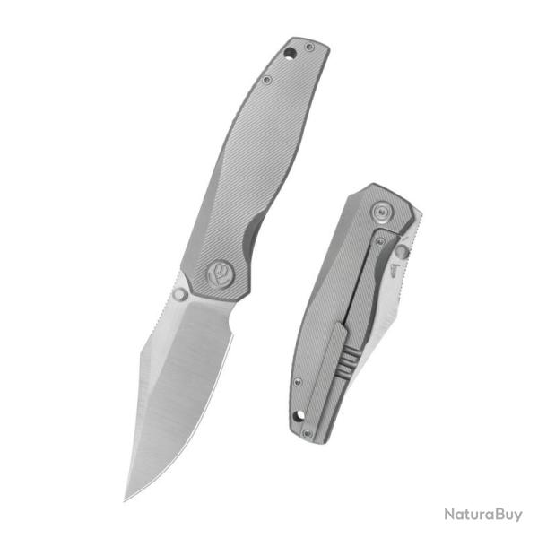Couteau Pliant KB Classico Lame Acier M390 Manche Titane Gris Framelock KUB478A