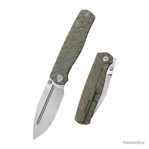 Couteau Pliant KB Albatross Lame Acier M390 Manche Titane Flamm� Framelock KUB471B