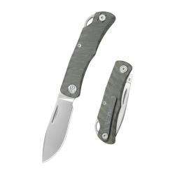 Couteau Pliant KB El Dorado Lame Acier M390 Manche Titane Flamm&eacute; Slip Joint KUB469B