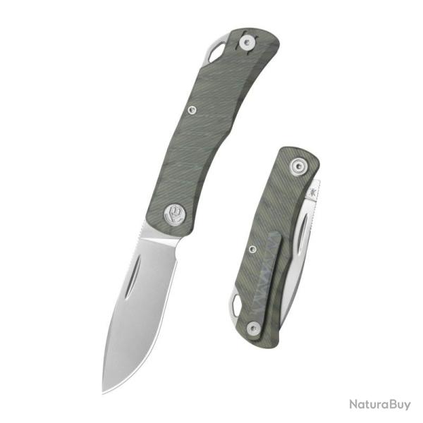 Couteau Pliant KB El Dorado Lame Acier M390 Manche Titane Flamm� Slip Joint KUB469B