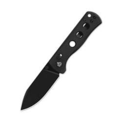 Couteau QSP Canary Lame Acier 14C28N Noire Manche G10 Noir Glyde Lock QS150GLA2