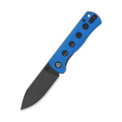 Couteau QSP Canary Lame Acier 14C28N Noire Manche G10 Bleu Linerlock QS150I2
