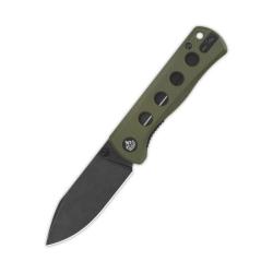 Couteau QSP Canary Lame Acier 14C28N Noire Manche G10 Olive Linerlock QS150F2