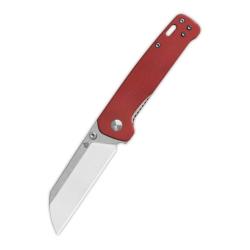 Couteau QSP Penguin V2 Lame Acier D2 Two-Tone Manche Micarta Rouge Linerlock QS130V2D1