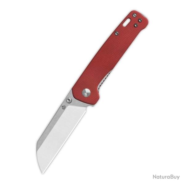Couteau QSP Penguin V2 Lame Acier D2 Two-Tone Manche Micarta Rouge Linerlock QS130V2D1