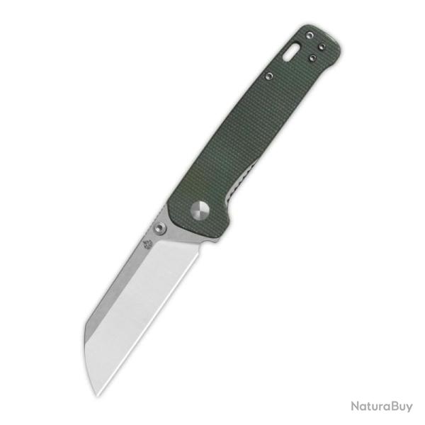 Couteau QSP Penguin V2 Lame Acier D2 Two-Tone Manche Micarta Vert Linerlock QS130V2C1
