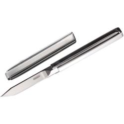 Couteau Pliant Mikov Cube Lame Acier 440A Manche Inox M&eacute;canisme Rotatif Tch&eacute;quie MIK2203032