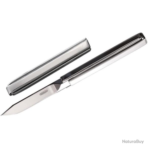 Couteau Pliant Mikov Cube Lame Acier 440A Manche Inox M�canisme Rotatif Tch�quie MIK2203032