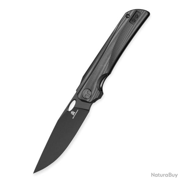 Couteau Pliant Bestechman Smuga Lame Acier AEB-L Manche G10 Noir Liner Lock BTKMK22E