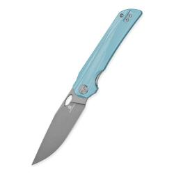 Couteau Pliant Bestechman Smuga Lame Acier AEB-L Manche G10 Gris Liner Lock BTKMK22C