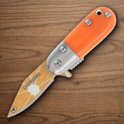 Couteau Pliant Rough Ryder Mean Tangerine Lame Acier inoxydable Manche acrylique orange RR2604