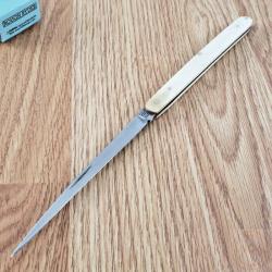 Couteau Pliant Rough Ryder Melon Tester Lame Acier inoxydable Manche os blanc lisse RR1202
