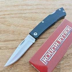 Couteau Pliant Rough Ryder Lockback Lame Acier inoxydable Manche G10 noir Back Lock RR2178