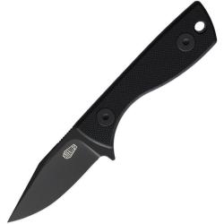 Couteau Fixe Auxiliary Runt Deadhead Lame Acier 14C28N Manche G10 Noir Housse Kydex noire AUX011BLK