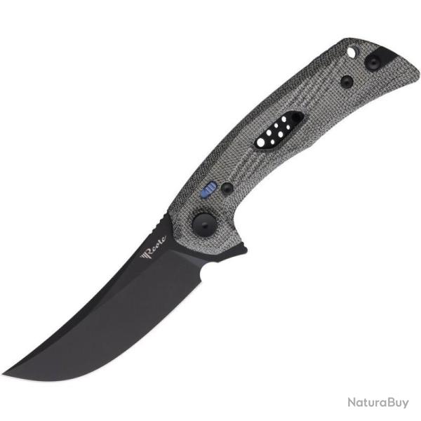 Couteau Reate PL-7 Lame Acier Nitro-V Manche Micarta Noir Pivot Lock REA197