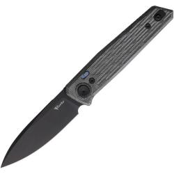 Couteau Reate PL-6 Lame Acier Nitro-V Manche Micarta Noir Pivot Lock REA189