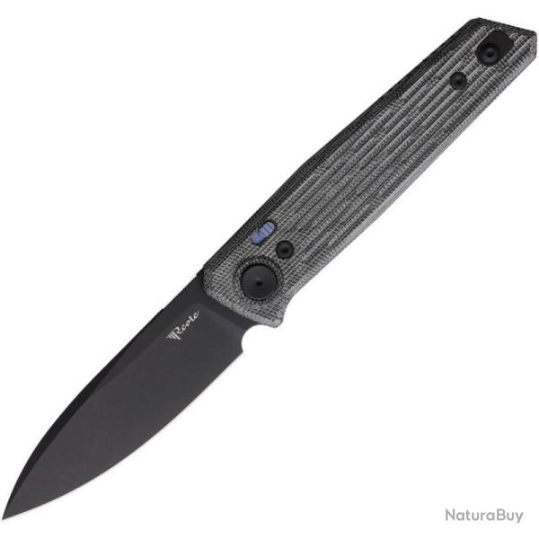 Couteau Reate PL-6 Lame Acier Nitro-V Manche Micarta Noir Pivot Lock REA189