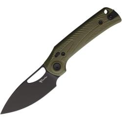 Couteau Reate PL-XE Lame Acier Nitro-V Manche Micarta Vert Pivot Lock REA170