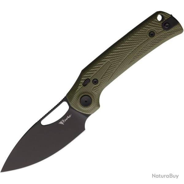 Couteau Reate PL-XE Lame Acier Nitro-V Manche Micarta Vert Pivot Lock REA170