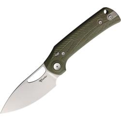Couteau Reate PL-XE Lame Acier Nitro-V Manche Micarta Vert Pivot Lock REA169