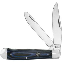 Couteau Cattleman's Cutlery Cowhand Trapper Blue Manche G10 Bleu Slipjoint CC0002GBL