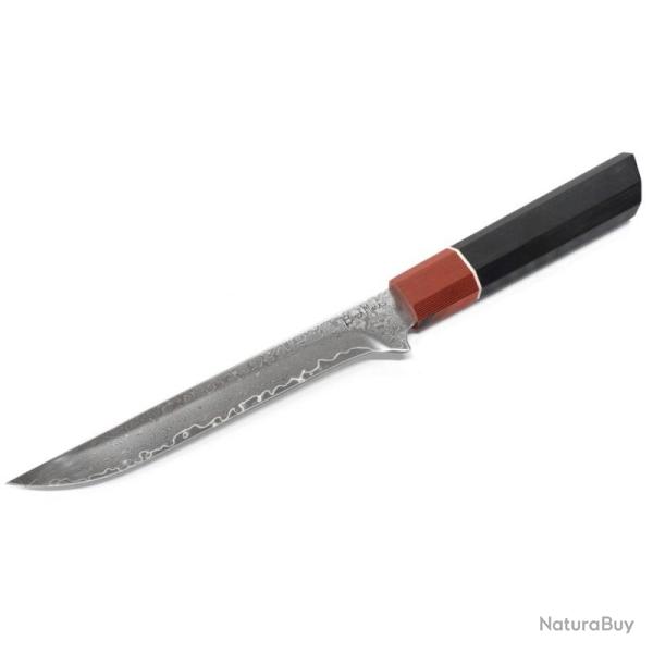 Couteau Fixe Benchmark Slicer Lame Acier Damas Manche G10 BMK129