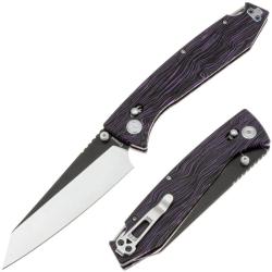 Couteau Daggerr Alligator Lame Acier MagnaCut Deux Tons Manche G10 Violet X-Lock Thumb DGRFM81TPRBW