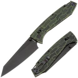 Couteau Daggerr Alligator Lame Acier MagnaCut PVD Manche G10 Vert X-Lock Thumb Stud DGRFM81TGRBK