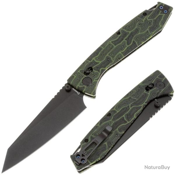 Couteau Daggerr Alligator Lame Acier MagnaCut PVD Manche G10 Vert X-Lock Thumb Stud DGRFM81TGRBK