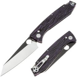 Couteau Daggerr Alligator Lame Acier MagnaCut Deux Tons Manche G10 Violet X-Lock Thumb DGRFM81DPRBW