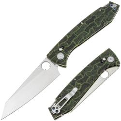 Couteau Daggerr Alligator Lame Acier MagnaCut Satin Manche G10 Vert X-Lock Thumb Hole DGRFM81DGRS